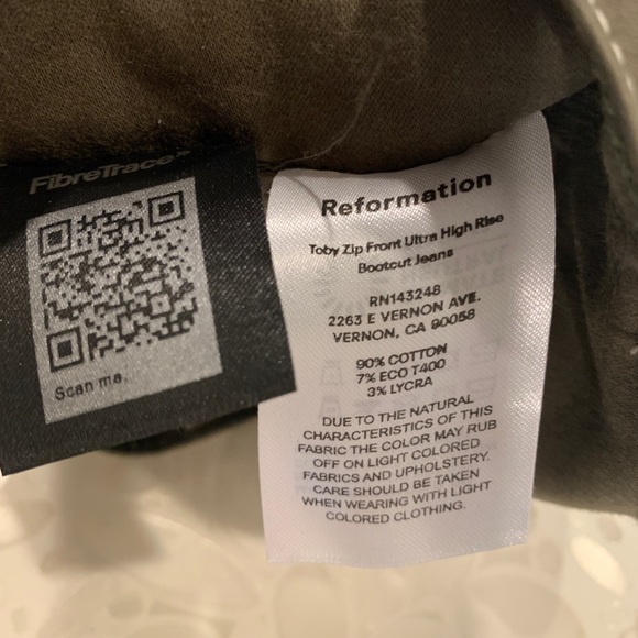 Reformation Toby Zip Front Ultra High Rise Bootcut Jeans - Picture 9 of 9